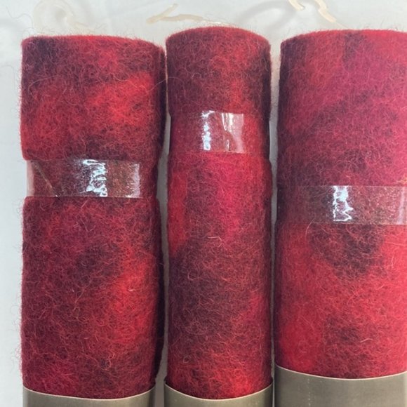 15 Rolls 100% Wool Felt Marbled Red Blended Felt Garnet Needle Felting Crafts - Picture 1 of 15